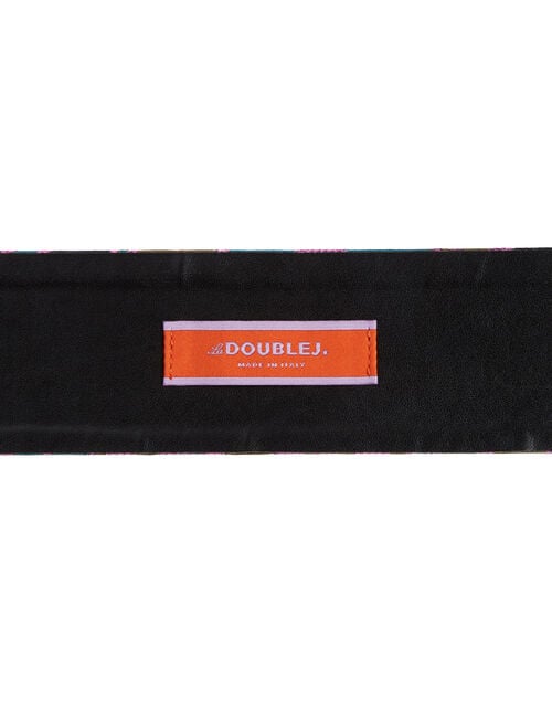 La Doublej Medium Belt Spritz Blue Petrol In Jacquard