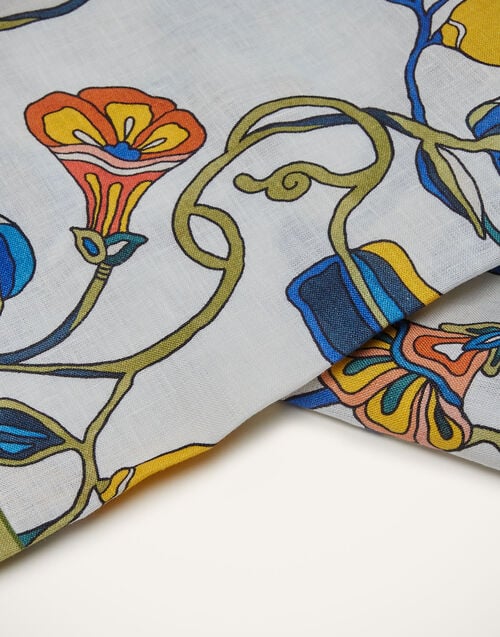 La Doublej Medium Tablecloth Borboni White In Linen