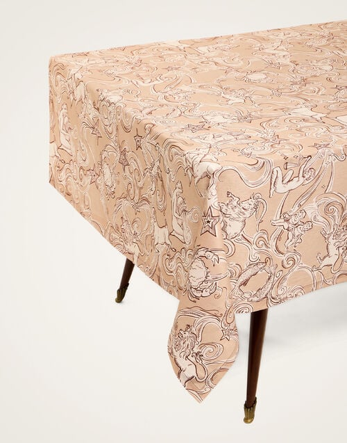 La Doublej Medium Tablecloth Cosmos Dusty Pink In Linen