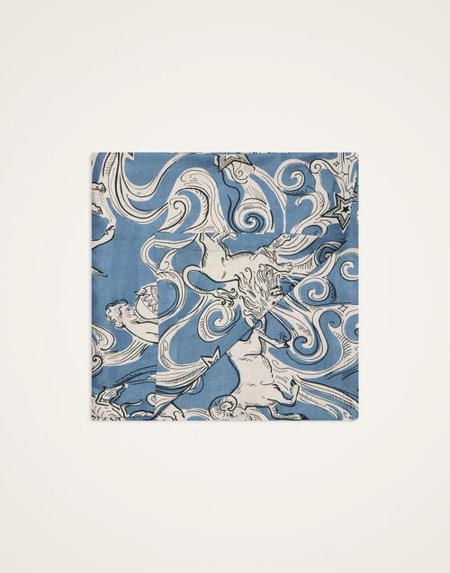 la doublej Medium Tablecloth Cosmos Light Blue in Linen