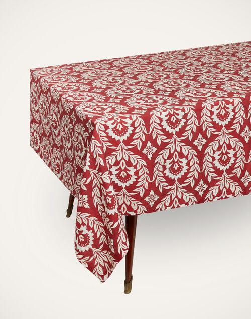 La Doublej Medium Tablecloth Garland Bordeaux In Linen