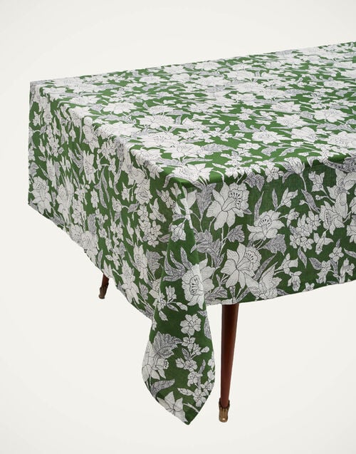 La Doublej Medium Tablecloth Lilium Avorio In Linen