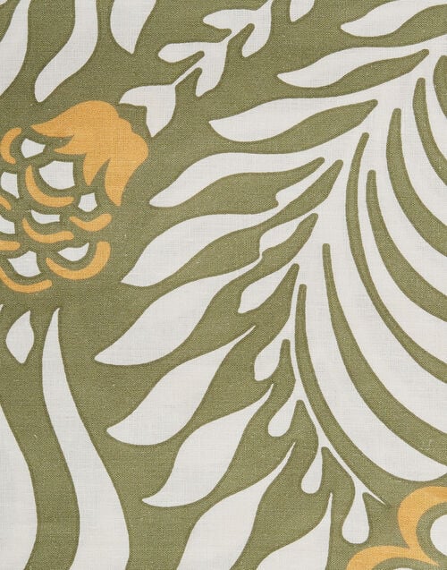 La Doublej Medium Tablecloth TudorLight Green In Linen