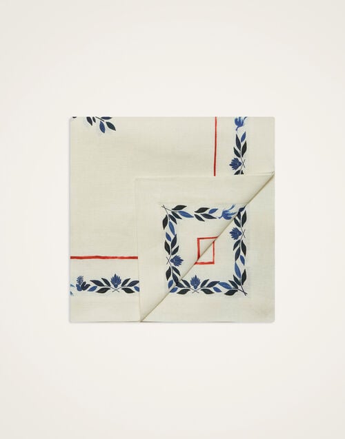 la doublej Medium Tablecloth Wildbird Placée Blue in Linen