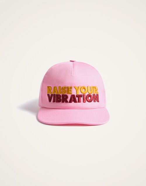 La Doublej Milano Cap Raise Your Vibration Pink In Twill Cotton
