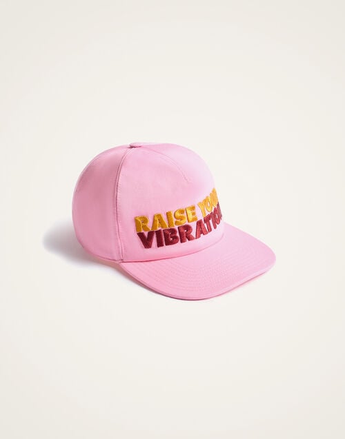 La Doublej Milano Cap Raise Your Vibration Pink In Twill Cotton