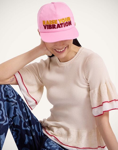 la doublej Milano Cap Raise Your Vibration Pink in Twill Cotton