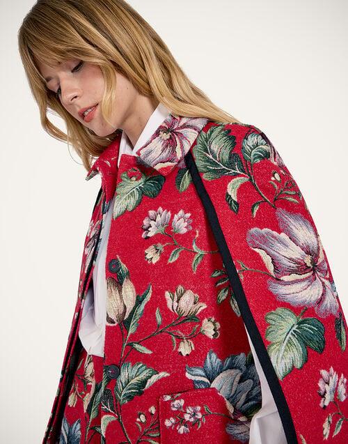 La Doublej Milano Mini Cape Honolulu Red In Jacquard