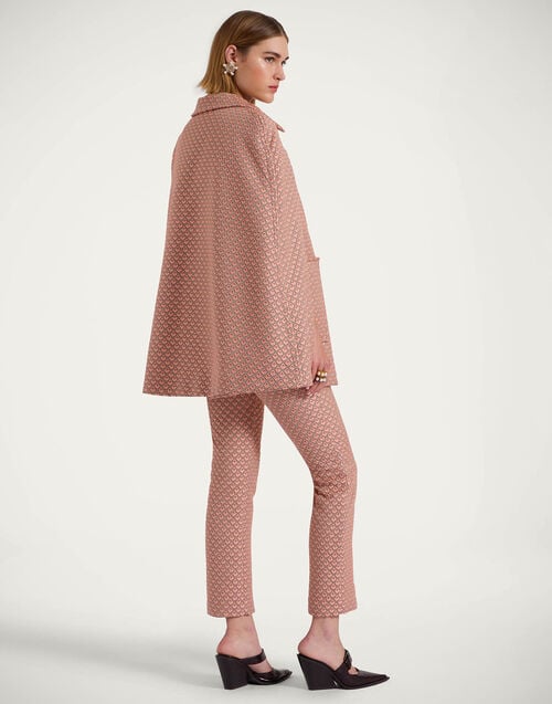 La Doublej Milano Mini Cape Tulip Pale Pink In Jacquard