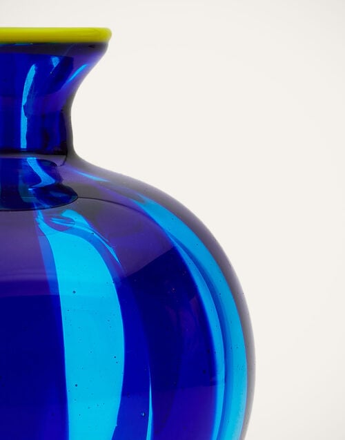 La Doublej Mini Ciccio Vase Blue/Acquamarine In Glass