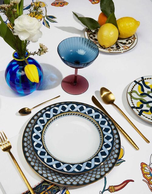 La Doublej Mini Ciccio Vase Blue/Acquamarine In Glass