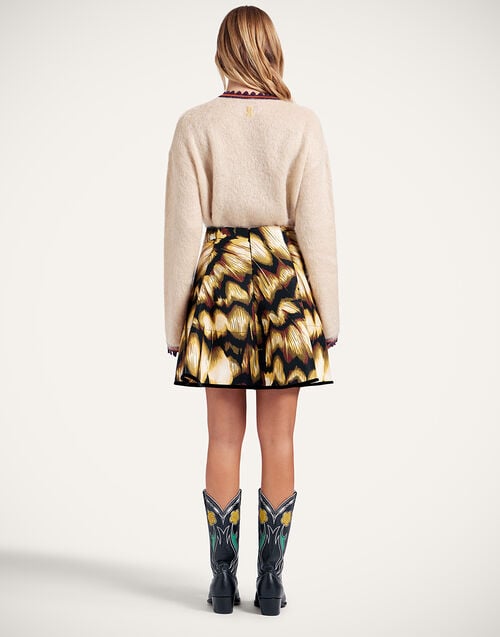 La Doublej Mini Dolce Vita Skirt Monarch Black In Cady Wool