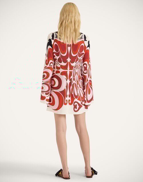 La Doublej Mini Supremes Swing Dress Phoenix Placée Ivory In Envers Satin