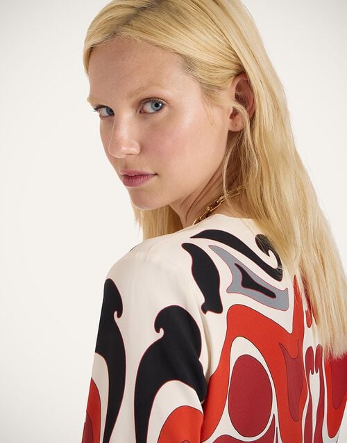 La Doublej Mini Supremes Swing Dress Phoenix Placée Ivory In Envers Satin