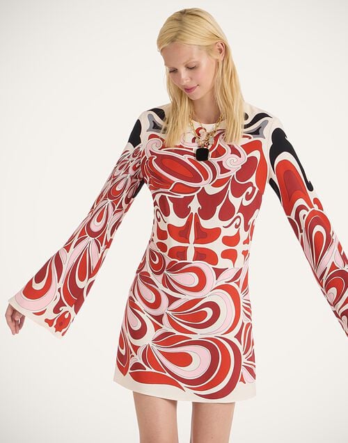 La Doublej Mini Supremes Swing Dress Phoenix Placée Ivory In Envers Satin