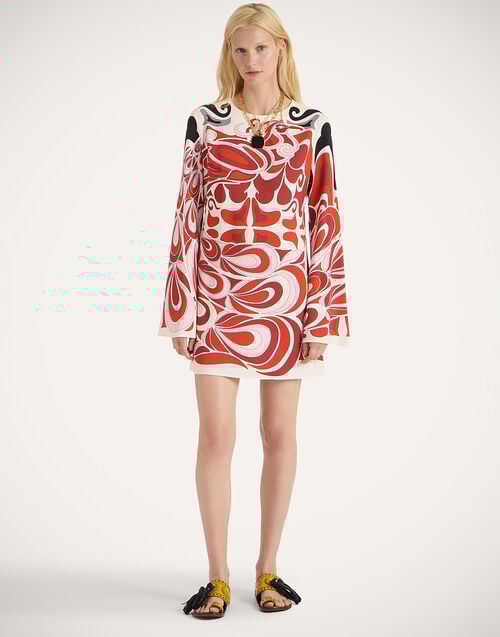 la doublej Mini Supremes Swing Dress Phoenix Placée Ivory in Envers Satin