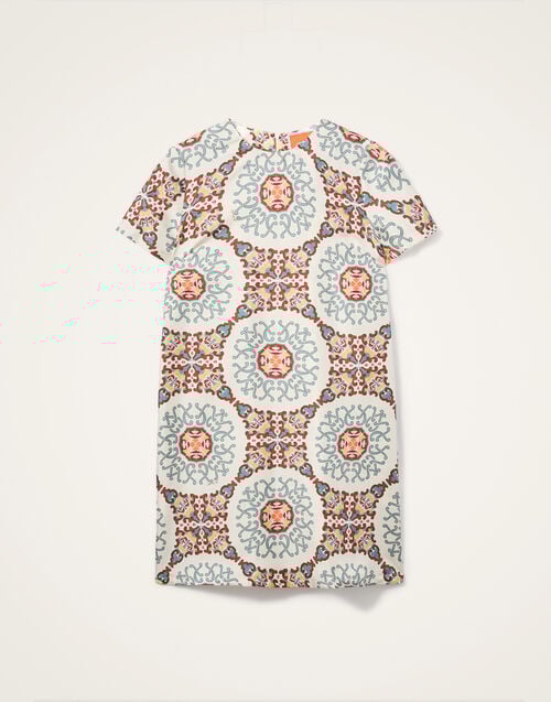 La Doublej Mini Swing Dress Ballata Ivory In Silk Twill