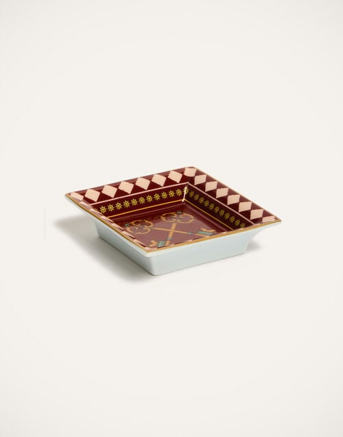 La Doublej Mini Trinket Tray The Keys Bordeaux In Porcelain