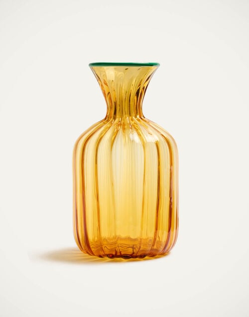la doublej Murano Carafe Solid Amber in Murano Glass