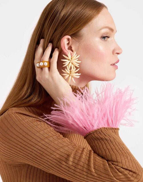 La Doublej Nefertiti Ring Solid Rust In Acrylic Resin