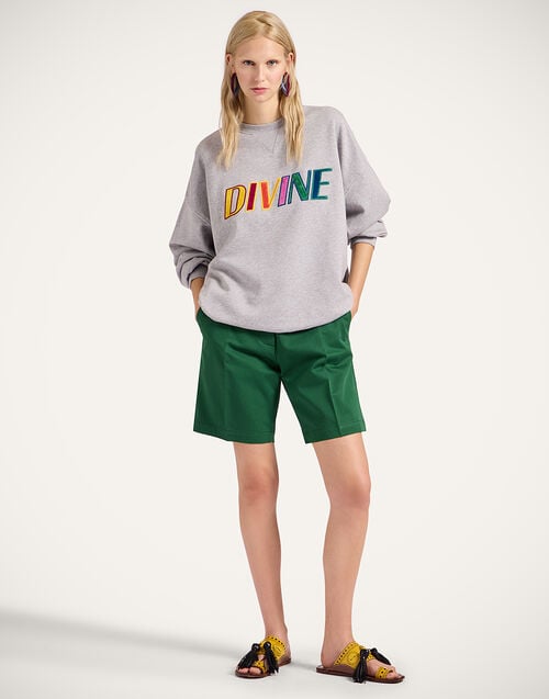 La Doublej Off Court Sweatshirt Divine Grey In Jersey