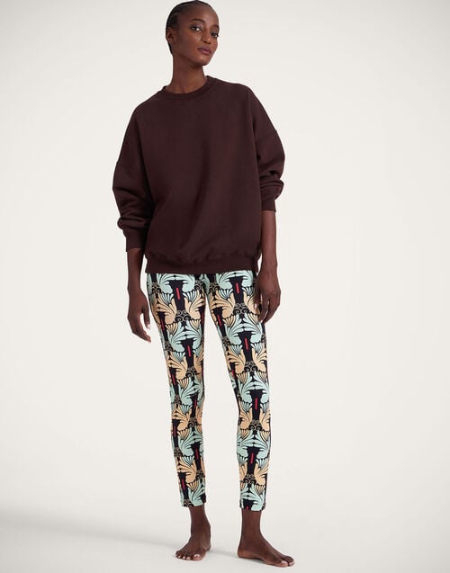 La Doublej Off Court Sweatshirt Solid Brown In Jersey