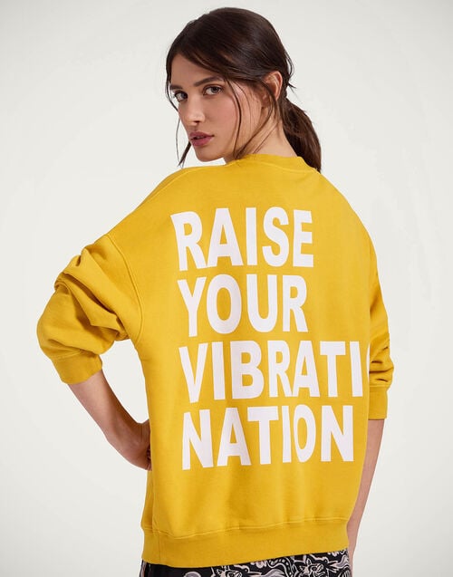 la doublej Off Court Sweatshirt Solid Dark Yellow in Jersey