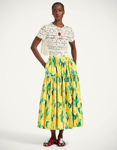 la doublej Oscar Skirt Zesty Yellow in Summer Poplin