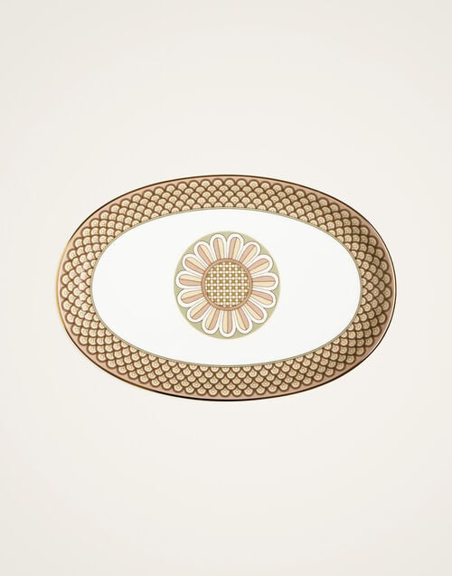 la doublej Oval Platter Odysseus Dusty Pink in Porcelain