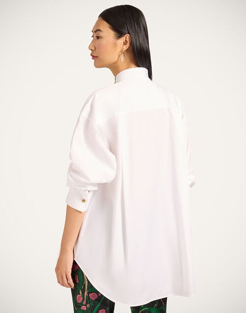 La Doublej Oversize Peggy Shirt Solid White In Tailor Poplin