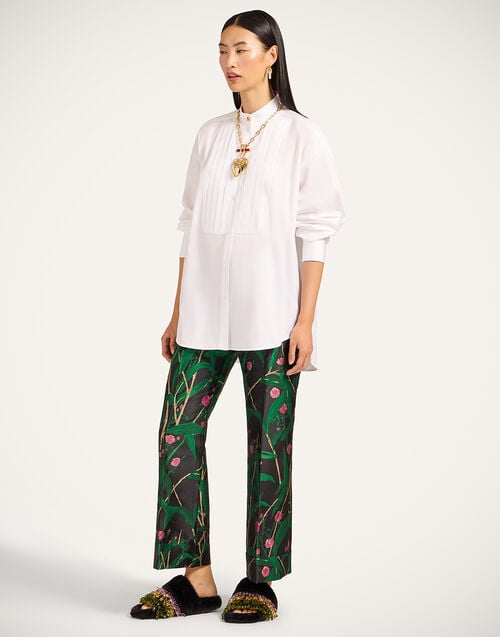 La Doublej Oversize Peggy Shirt Solid White In Tailor Poplin