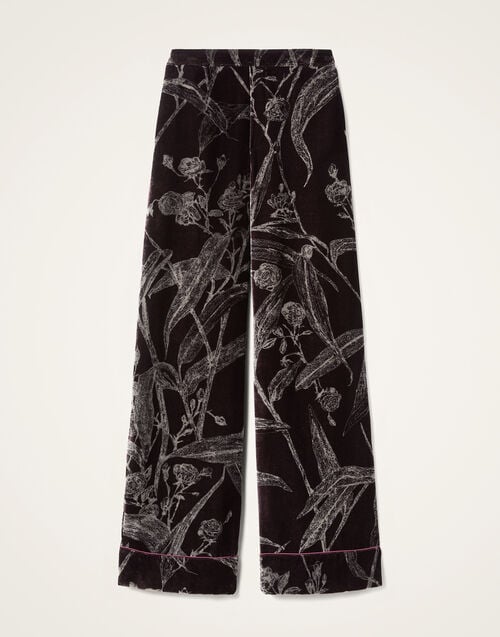 La Doublej Pajama Pants Bamboo Burgundy In Viscose Mix