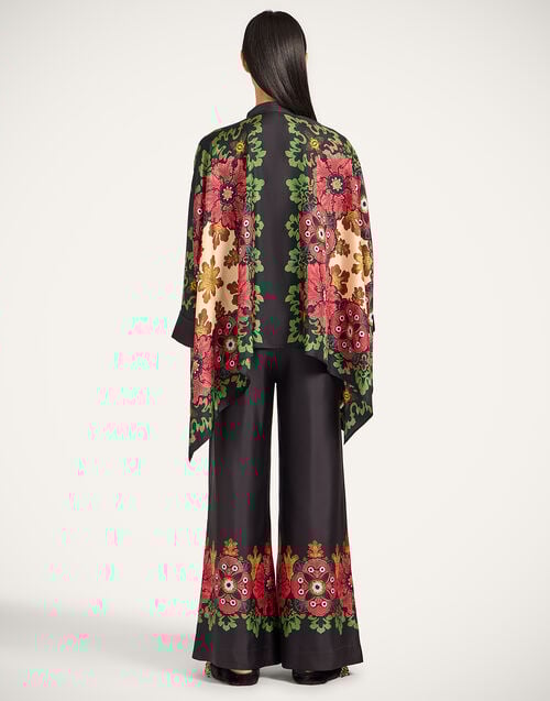 La Doublej Palazzo Pants Bounty Placée Red In Silk Twill