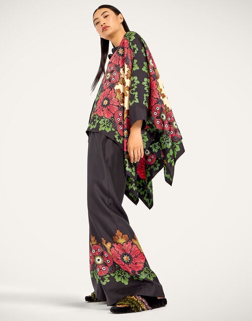 La Doublej Palazzo Pants Bounty Placée Red In Silk Twill