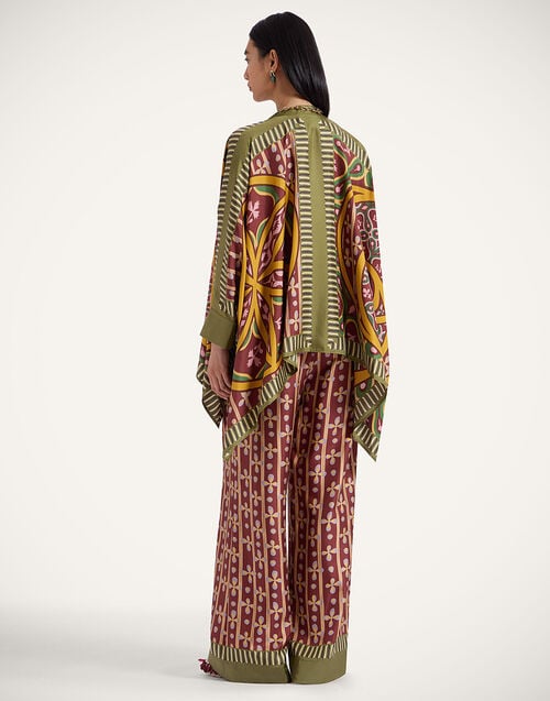 La Doublej Palazzo Pants Eclipse Placée Yellow In Silk Twill