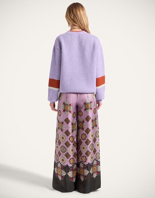 La Doublej Palazzo Pants Nucleus Placée Dusty Pink In Silk Twill