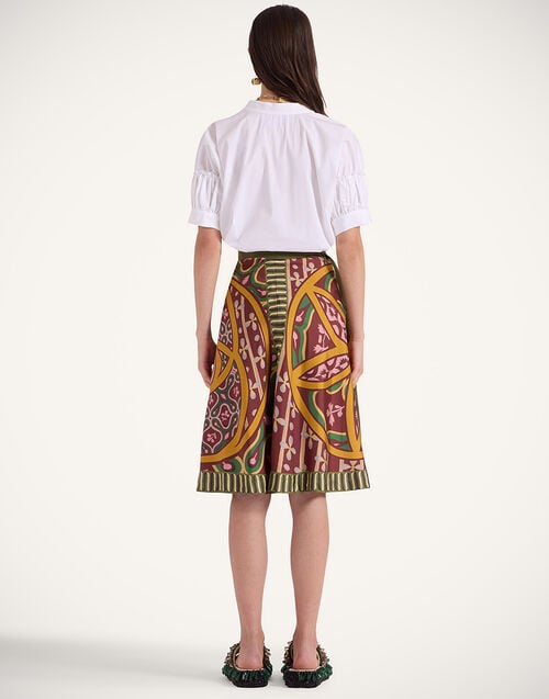La Doublej Pareo Midi Skirt Eclipse Placée Yellow In Silk Twill