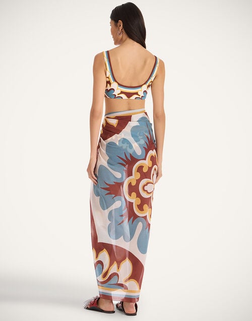 La Doublej Pareo Palazzo Placée Chocolate In Voile Cotton