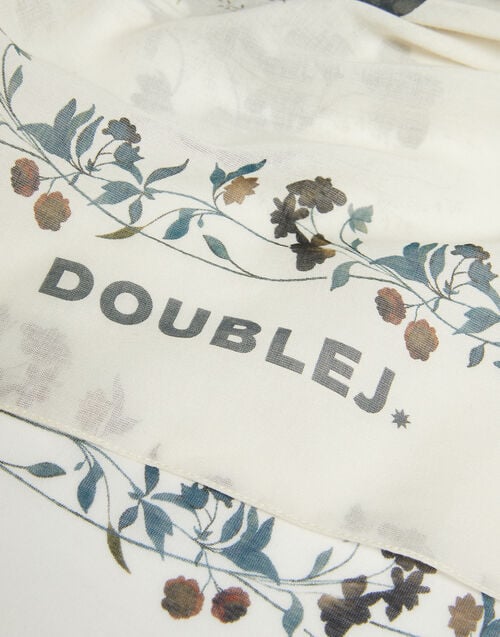 La Doublej Pareo Stilo Placée Ivory In Cotton Voile