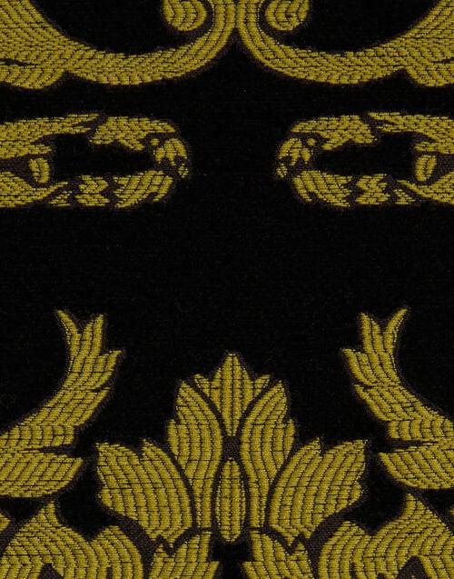 La Doublej Party Pochette Cherubs Black In Jacquard With Feathers