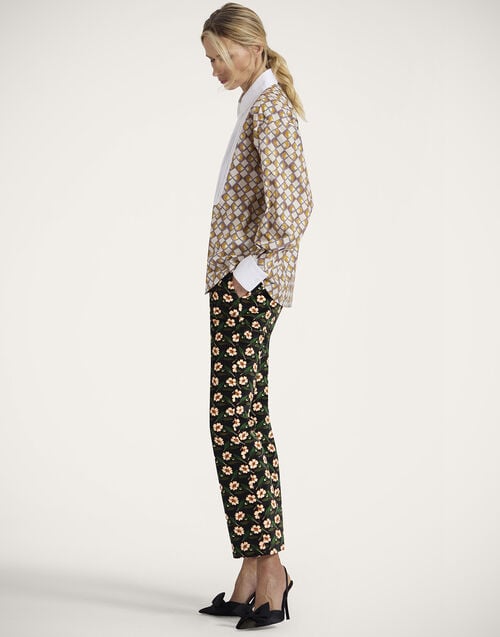 La Doublej Peggy Shirt Half-Light Micro Cream In Poplin Cotton