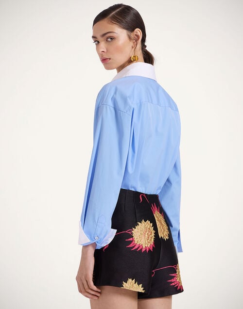 La Doublej Peggy Shirt Solid Light Blue In Tailor Poplin