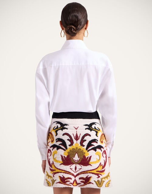 La Doublej Peggy Shirt Solid White In Tailor Poplin