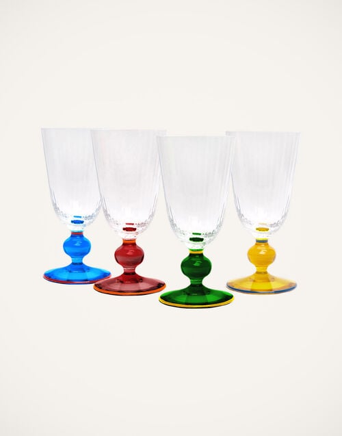 la doublej Perfetto Glasses Set of 4 Mixed in Murano Glass