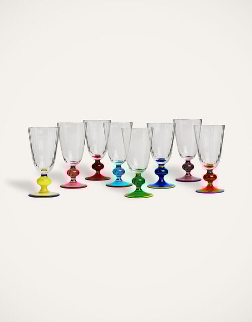la doublej Perfetto Glasses Set of 8 Mixed in Murano Glass