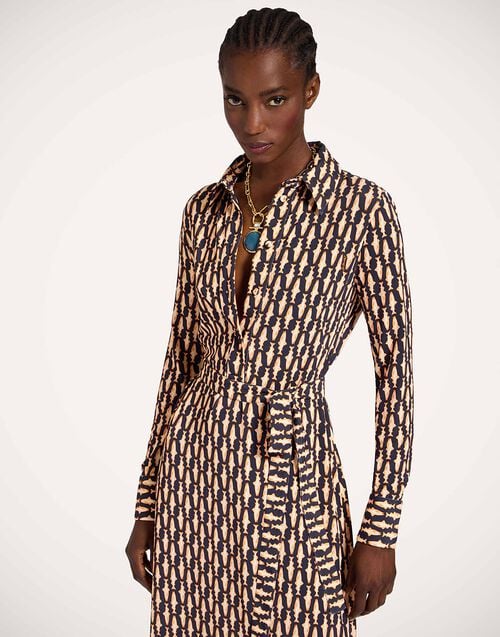 La Doublej Perry Street Dress Pesciolini Blue In Flowy Jersey