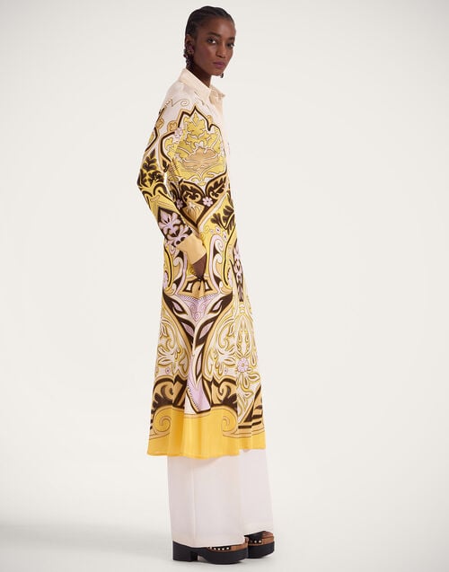 La Doublej Perry Street Dress Spells Placée Yellow In Viscose Jersey