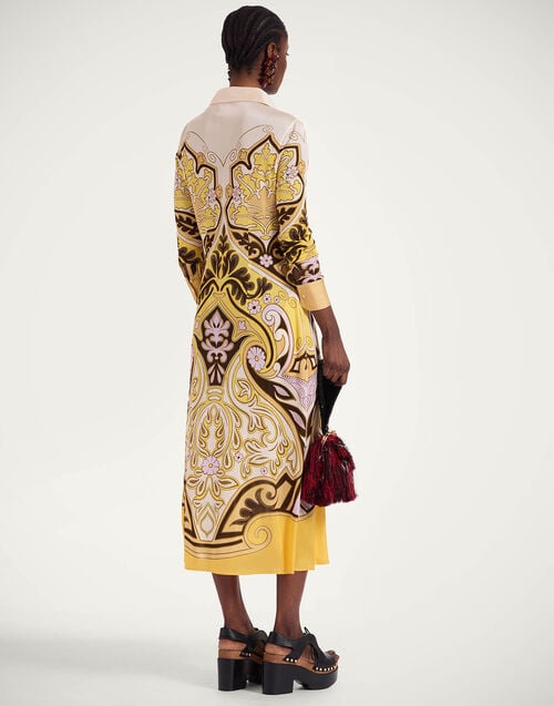 La Doublej Perry Street Dress Spells Placée Yellow In Viscose Jersey