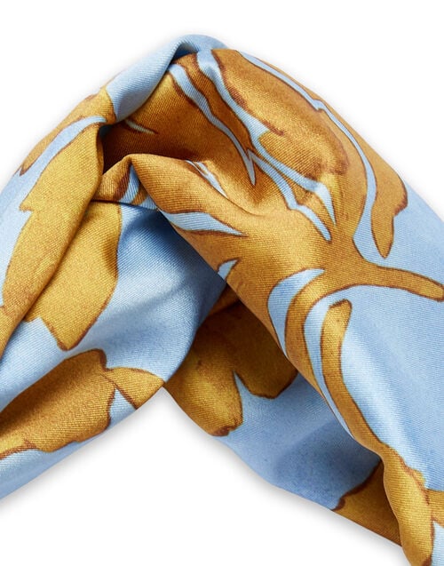 La Doublej Pinup Headband Tangle Light Blue In Twill