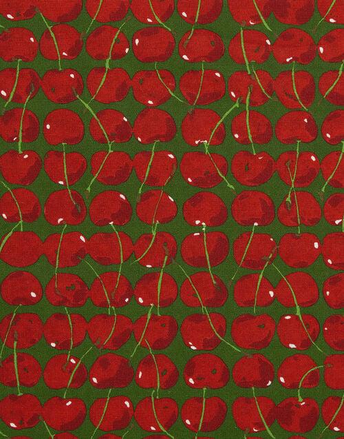 La Doublej Placemat Set Of 2 Cherries Verde In Linen